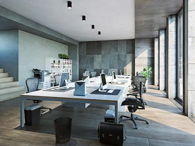 Conference room with modern design elements.