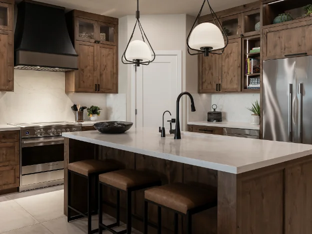 Kitchen details showing texture and color coordination